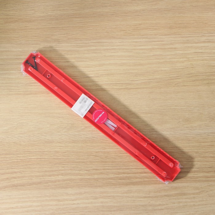 Держатель для ножей магнитный Доляна «Цветная линия», 38 см, цвет красный - фото 1906820009
