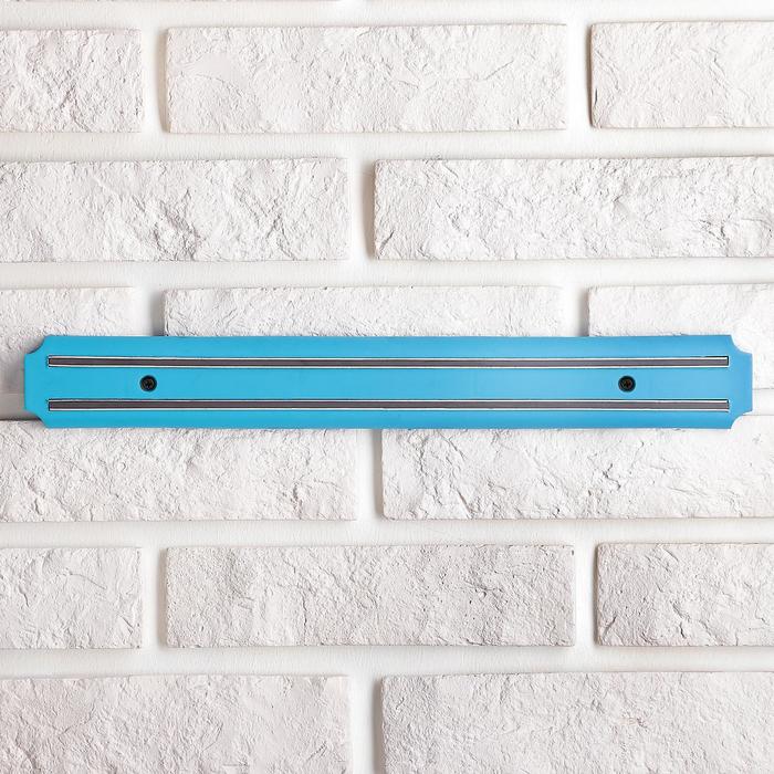 Держатель для ножей магнитный, 38 см, цвет синий - Фото 1