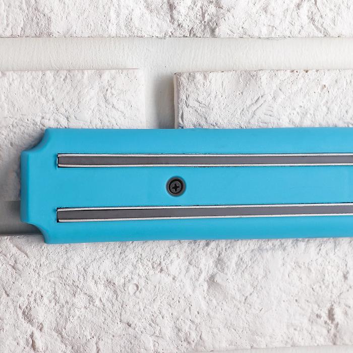 Держатель для ножей магнитный, 38 см, цвет синий - фото 1887683756