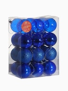Ёлочные игрушки «Далия», шары новогодние, d=6 см, набор 24 шт., синий 1305750