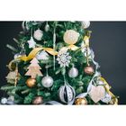 Ёлочные игрушки набор 7 шт. «Сосулька - завитулька», 19 см, серебристый - Фото 9