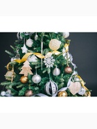 Ёлочные игрушки набор 7 шт. «Сосулька - завитулька», 19 см, серебристый - Фото 5