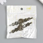 Ручка декоративная металл "Листва" (набор 2 шт) 8,5х1,7х0,7 см (комплект 2 шт) - фото 20659402