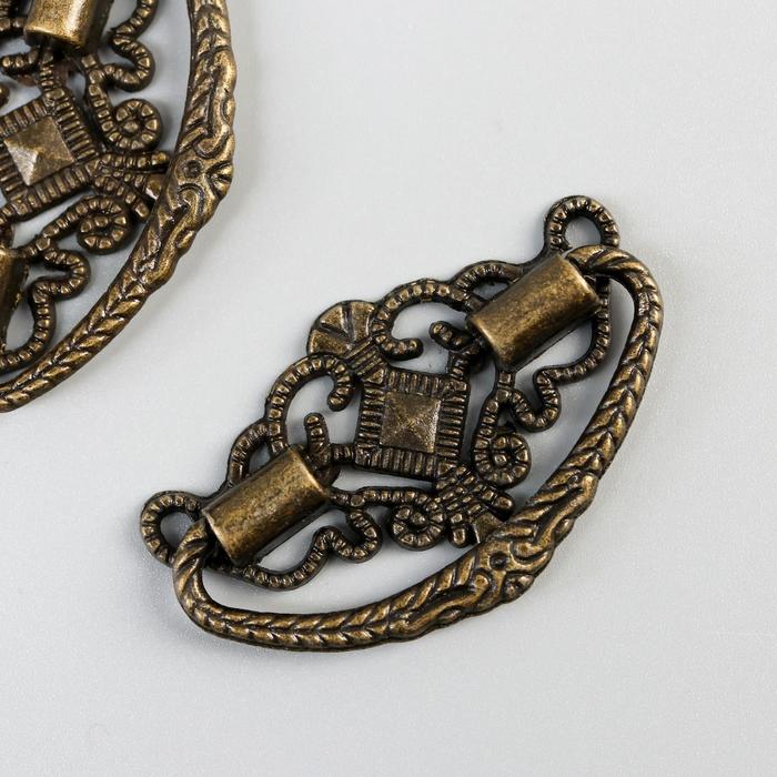 Ручка для шкатулки, металл, набор 2 шт., 5×3×0.5 см - Фото 1