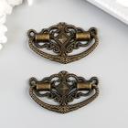 Ручка для шкатулки, металл, набор 2 шт., 5×3×0.5 см - Фото 3