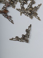 Уголок декоративный для шкатулки, фотоальбома «Узорный», набор 10 шт., металл, 4×4 см - Фото 2