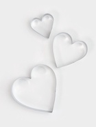 Набор форм для выкладки и выпечки KONFINETTA «Сердце», 3 шт., 20×20×4.5 см, 15.5×15×4.5 см, 10×10×4.5 см, серебристый - Фото 2