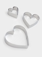 Набор форм для выкладки и выпечки KONFINETTA «Сердце», 3 шт., 20×20×4.5 см, 15.5×15×4.5 см, 10×10×4.5 см, серебристый - Фото 3