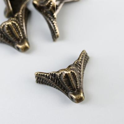 Уголок (ножка) для шкатулки металл «Рептилия», набор 4 шт., 1.5×2×1.5 см