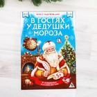 Новогодняя книга - игра с наклейками «В гостях у Дедушки Мороза» - Фото 1