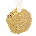 Медаль свадебная на открытке «Ситцевая свадьба», d=8 см - Фото 4