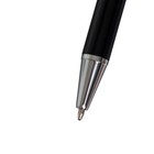 Ручка под логотип Calligrata, шариковая, автоматическая, синий стержень, узел 0.5 мм, корпус металлический чёрный с серебристым - Фото 2