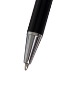 Ручка под логотип Calligrata, шариковая, автоматическая, синий стержень, узел 0.5 мм, корпус металлический чёрный с серебристым - Фото 2