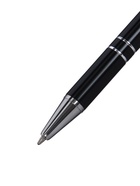 Ручка под логотип Calligrata, шариковая, автоматическая, синий стержень, узел 0.5 мм, корпус металлический чёрный с серебристым - Фото 4