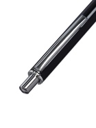 Ручка под логотип Calligrata, шариковая, автоматическая, синий стержень, узел 0.5 мм, корпус металлический чёрный с серебристым (комплект 12 шт) - фото 69382136