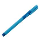Ручка шариковая 0.7 мм, стержень синий, корпус синий с резиновым держателем, для правшей (цена за 1 штуку) - Фото 3