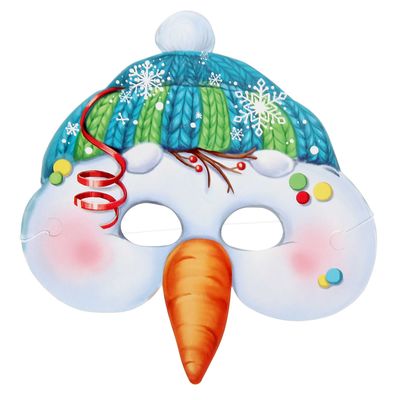 Маска карнавальная «Снеговик»