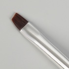 Кисть для наращивания и дизайна ногтей, скошенная, 17.5 см, ворс 8×5 мм, белая - Фото 2