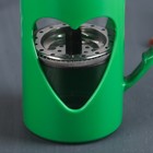 Чайник заварочный френч - пресс Доляна «Комплимент», 350 мл, стекло, цвет зелёный - Фото 5