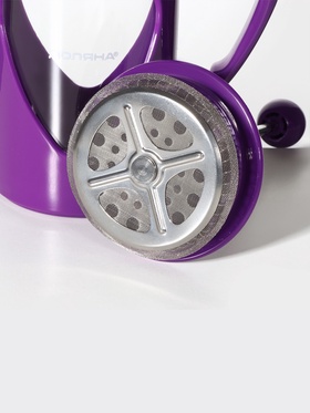 Заварочный чайник френч-пресс Доляна «Комплимент», 350 мл, стекло, фиолетовый