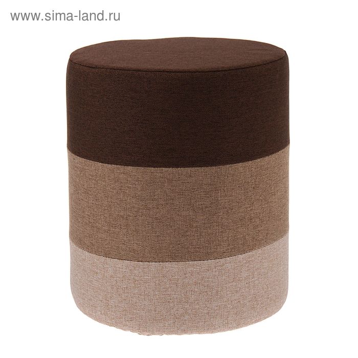 Банкетка круглая Доляна, 30×30×36 см, цвет коричневый - Фото 1