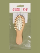 Расчёска - мини массажная, деревянная, 4×11.5 (±1) см - Фото 4