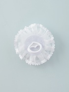 Бант для волос на резинке «Школьница», цветок жемчужный, d=8 см, белый - Фото 5