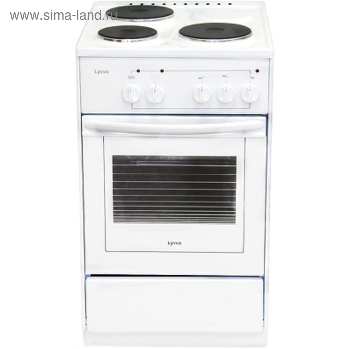Плита электрическая «Лысьва» ЭП 301, 3 конфорки, 60 л, эмаль, без гриля, белая - Фото 1