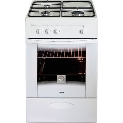 Плита "Лысьва" ГП 300 МС СТ-2у, газовая, 3 конфорки, 57 л, без крышки, белая