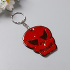 Брелок для ключей на кольце «Череп», пластик, светоотражающий, 5.5×5 см, МИКС - Фото 2