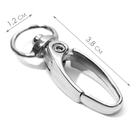 Карабин металлический, 38×12 мм / 10×1 мм, 6 шт., цвет серебряный - Фото 2