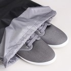 Мешок для обуви, отдел на шнурке, наружный карман, цвет чёрный - Фото 6