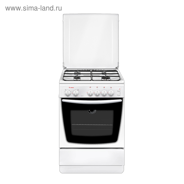 Плита газовая Gefest ПГ 1200-С5, 4 конфорки, 63 л, газовая духовка, белая - Фото 1