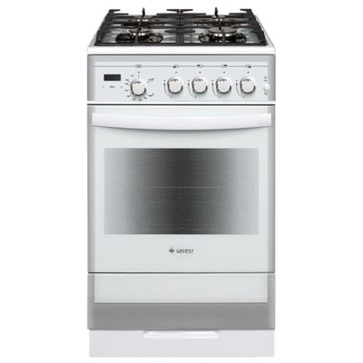 Плита Gefest ПГ 5500-03 0042, газовая, 4 конфорки, 52 л, газовая духовка, белая
