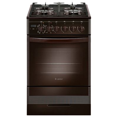 Плита комбинированная Gefest 5502-03 0045, газовая, 4 конфорки, 55 л, электрическая духовка, коричневая