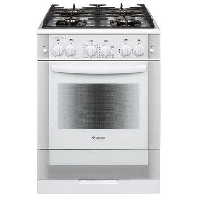 Плита Gefest 6500-02 0042, газовая, 4 конфорки, 52 л, газовая духовка, белая