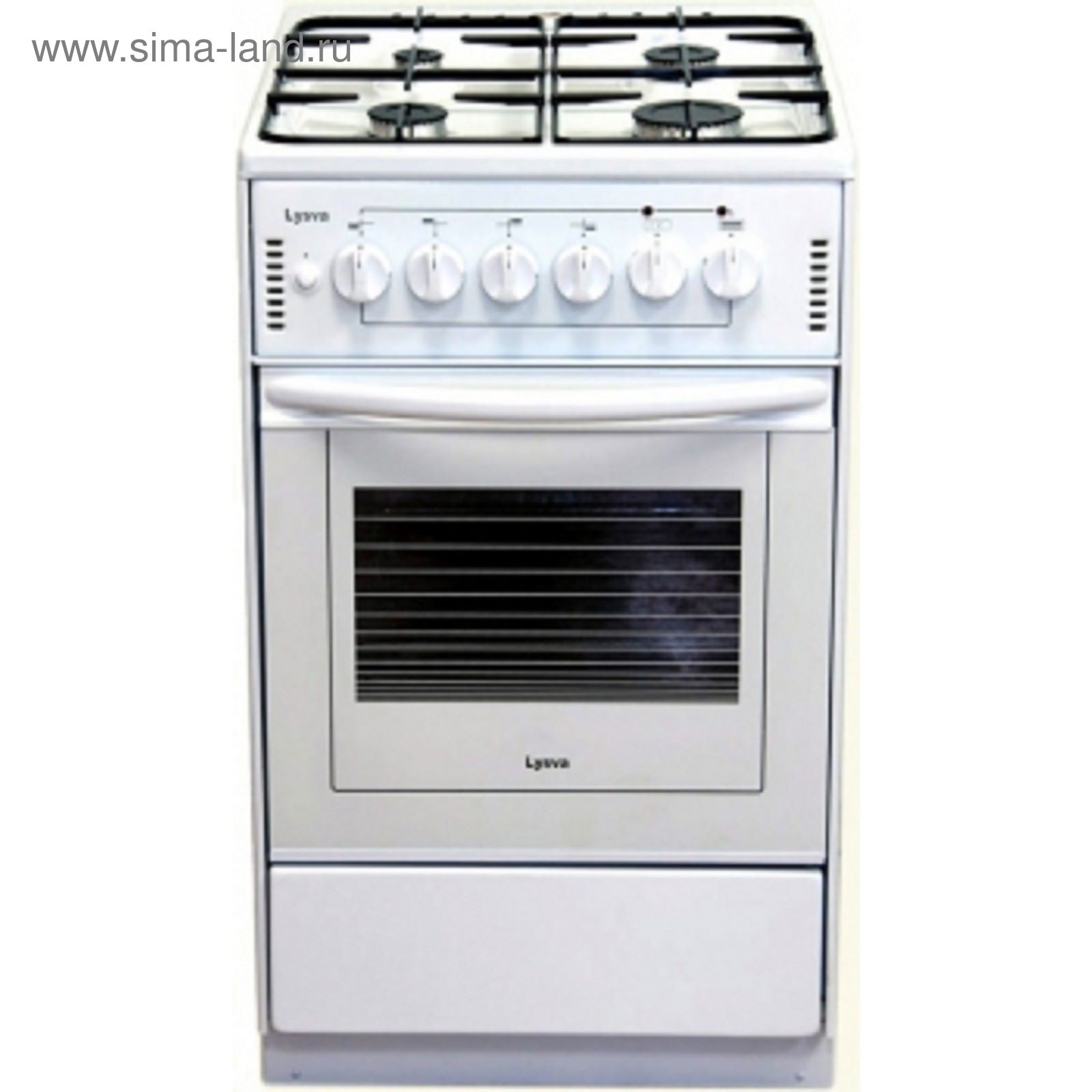 Плита "Лысьва" ЭГ 401-2у, газовая, 4 конфорки, 60 л, без крышки, белая ...