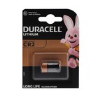 Батарейка литиевая Duracell, CR2 (DLCR2, ELCR2)-1BL, для фото, 3В, блистер, 1 шт. - Фото 1
