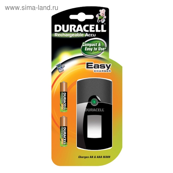 Зарядное устройство Duracell CEF24 + аккумулятор AA 2450 mAh, 2 шт - Фото 1