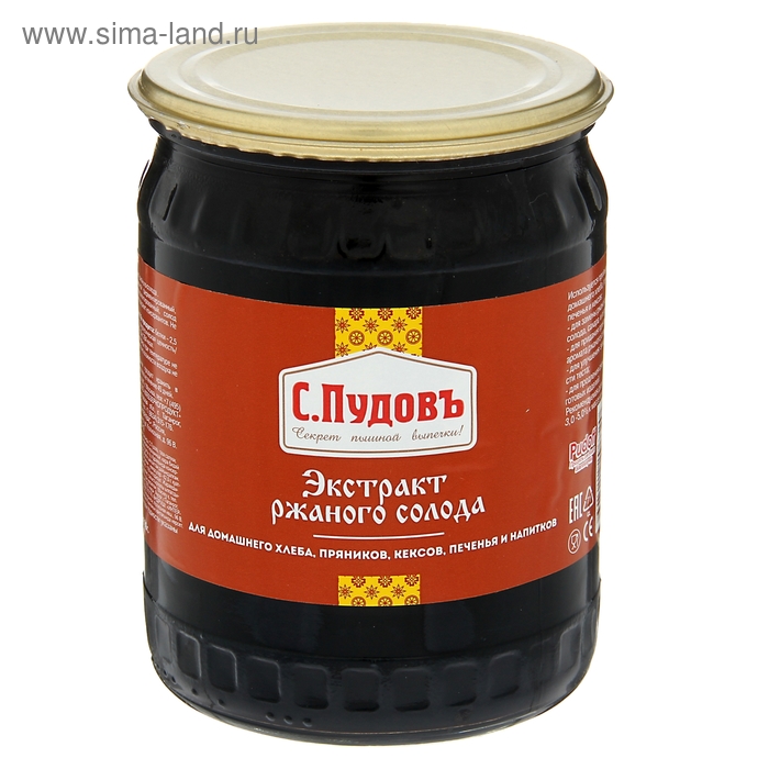 Экстракт ржаного солода «С. Пудовъ», 650 г - Фото 1