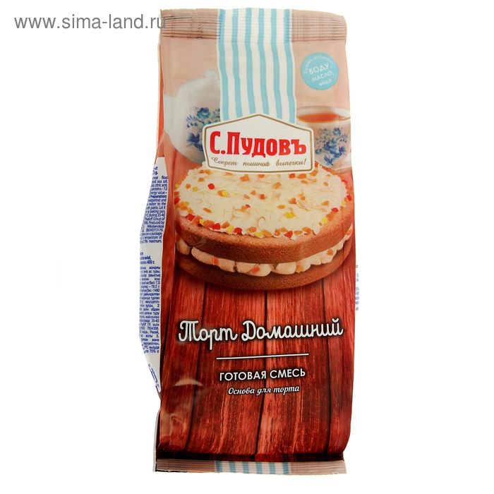 Мучная смесь С.Пудовъ торт домашний, 400 г - Фото 1