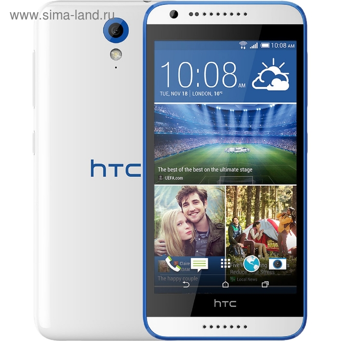 !Смартофн HTC Desire 620G DS EEA Glossy White/Blue - Фото 1