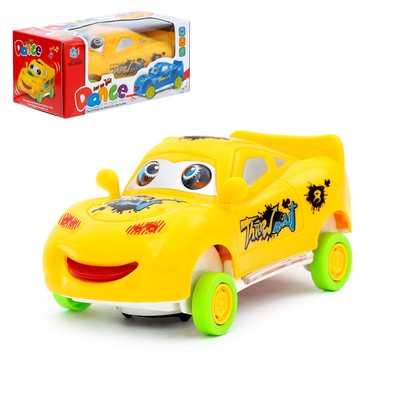 Машинка «Тачка», световые и звуковые эффекты, танцует, работает от батареек, цвета МИКС