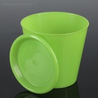 Горшок для орхидей с поддоном Доляна, 800 мл, пластиковый, цвет зелёный - Фото 4