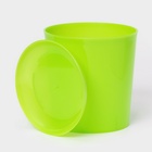 Горшок для орхидей с поддоном Доляна, 1,6 л, пластиковый, цвет зелёный - Фото 2