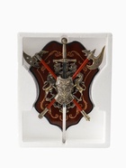 Панно на стену «Геральдика. Конь и лев с доспехами», декор настенный, щит декоративный 227426