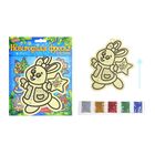 Фреска блестками «Зайка» 5 цветов по 2 грамм + стек - Фото 1