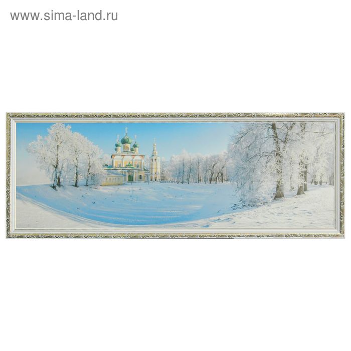 Картина "Зимняя церковь" 47*127 см - Фото 1