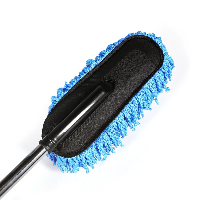 Щётка TORSO для удаления пыли, 72 см, микрофибра, телескопическая ручка, синяя - фото 1908277470