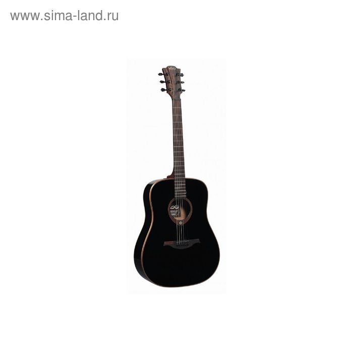 Акустическая гитара LAG T100D-BLK, чёрный глянец - Фото 1